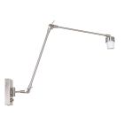 Staalkleurige wandlamp Prestige Chic 7396ST zonder kap - Staal - Elektronica, Kunststof, Metaal - Steinhauer