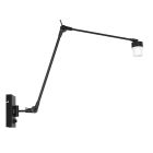 Zwarte wandlamp Prestige Chic 7396ZW zonder kap - Zwart - Elektronica, Kunststof, Metaal - Steinhauer