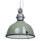 Hanglamp Bikkel 7586G stoere groene lamp met industrieel karakter - Groen, Staal - Elektronica, Glas, Metaal - Steinhauer