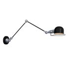 Wandlamp Davin 7656ZW Zwart met kleine fitting E14 - Zwart - Elektronica, Kunststof, Metaal - Steinhauer