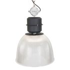 Hanglamp Clearvoyant 7695ZW -  industriël met transparante kap en zwarte details - Staal - Elektronica, Kunststof, Metaal...