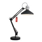 Tafellamp Zappa 7702ZW Zwart met schaararm en E14 fitting - Zwart - Elektronica, Kunststof, Metaal - Steinhauer