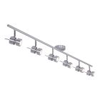 Spot Natasja 7906ST stalen 6-lichts spot met dimbaar GU10 licht - Staal - Elektronica, Kunststof, Metaal - Steinhauer