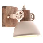 Gearwood 7968CR – Crème Deckenlampe mit Holzelementen