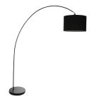 Arc lamp Solva 7976ZW with black  lampshade E27