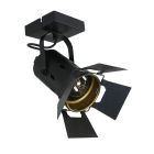 Zwarte plafondspot Carree 7996ZW met E27 fitting - Zwart - Elektronica, Kunststof, Metaal - Steinhauer