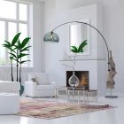 Boog wandlamp Sparkled Light 8196ZW zwart met transparant grijze kunststof kap - Zwart - Elektronica, Kunststof, Metaal -...