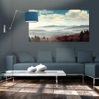 Staalkleurige wandlamp Prestige Chic 8238ST met blauw velours kap - Blauw, Staal - Metaal, Textiel - Steinhauer (foto 10)