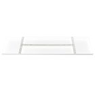 Rectangular ceiling plate Mountline I15529S RAL9003 white 100 x 25 x 2.5 cm with mounting bracket