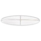 Plaque de plafond ovale Mountline I15535S RAL9003 blanche 120 x 40 x 3 cm avec support de suspension