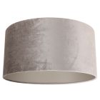 Grijs/Taupe Velours Lampenkap K1068GS ⌀40cm met E27 support. - Grijs - Textiel - Steinhauer