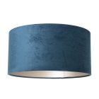 Blauw Velours Lampenkap K1068ZS ⌀40cm met E27 support. - Blauw - Textiel - Steinhauer