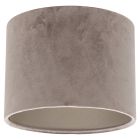 Grijs/Taupe Velours Lampenkap K3084GS ⌀20cm met E27 support. - Grijs - Textiel - Steinhauer