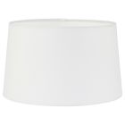 Wit linnen lampenkap K58942S Ø30cm met E27 support. - Wit - Textiel - Steinhauer