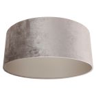 Grijs/Taupe Velours Lampenkap K1066GS ⌀50cm met E27 support - Grijs - Textiel - Steinhauer