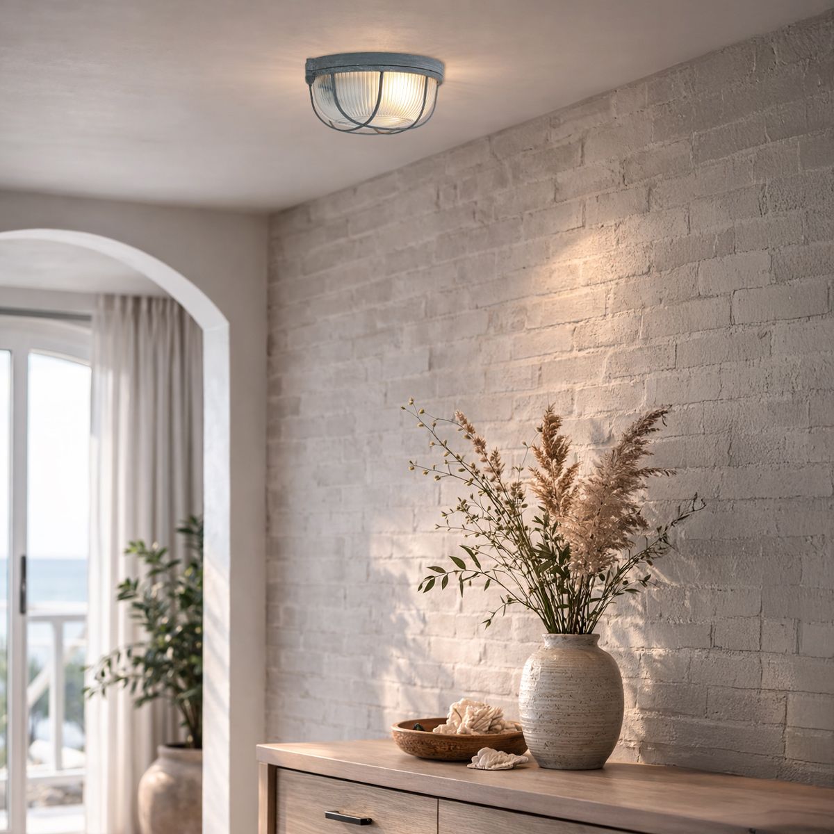 Plafondlamp Lisanne 1342GR Grijs met E27 fitting