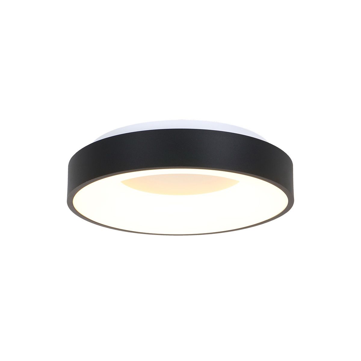 Plafondlamp Ringlede 2562ZW zwarte LED lamp Ø38 cm