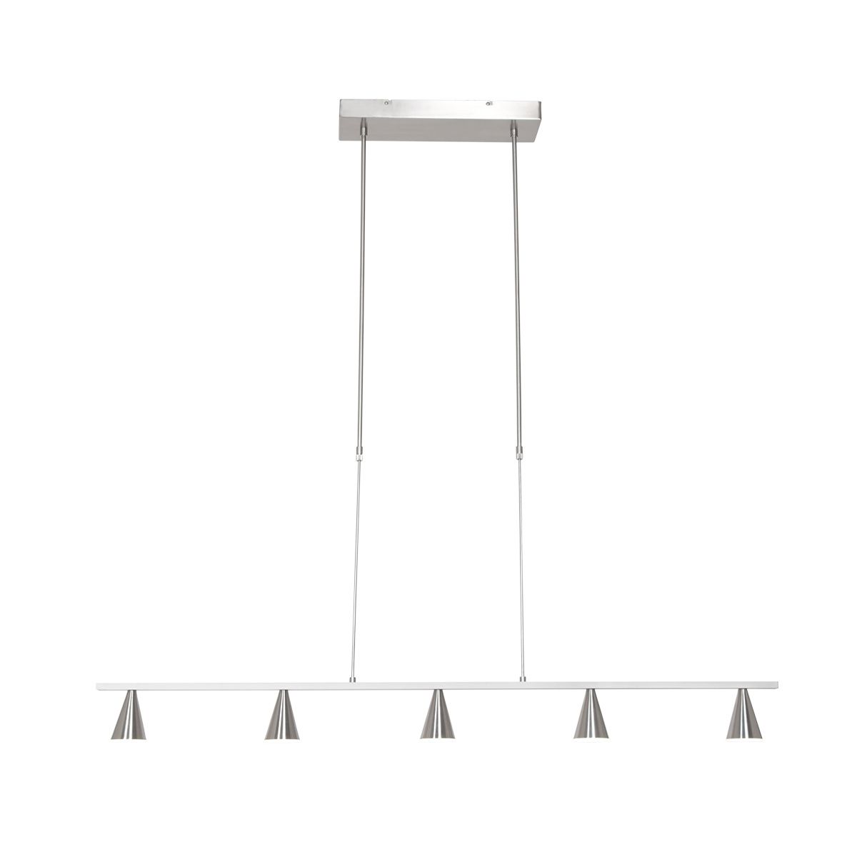 Hanglamp Vortex 3066ST Staal 5 lichts lichtkleur instelbaar