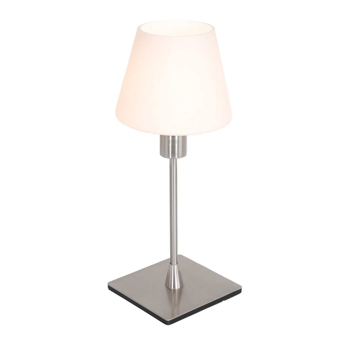 Tafellamp Ancilla 3100ST staal touch on/off met opaal wit glas