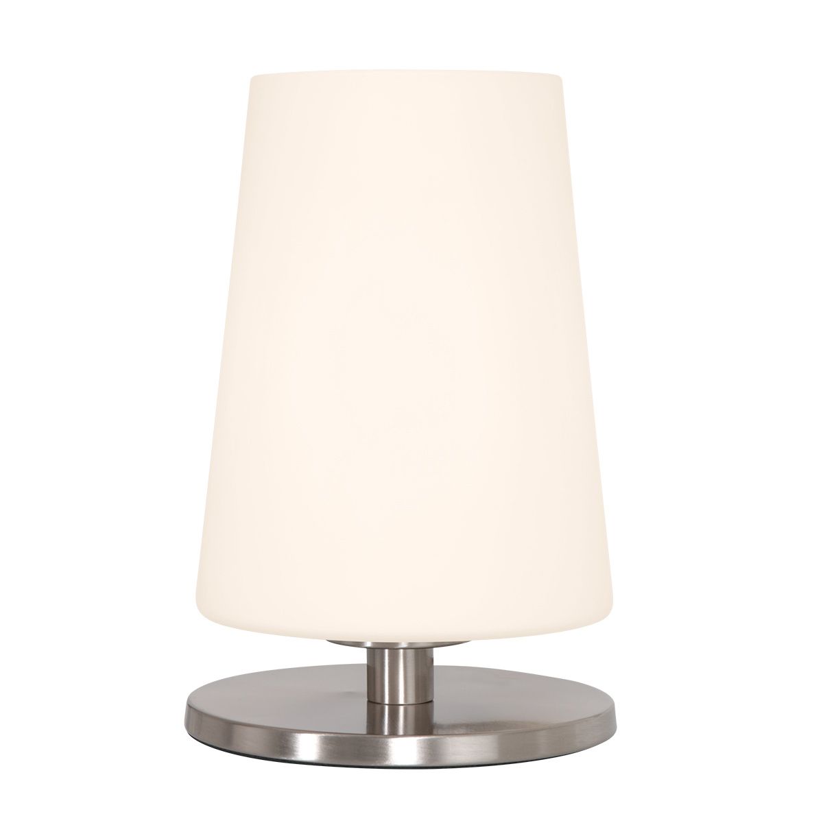 Tafellamp Ancilla 3101ST staal touch on/off met opaal wit glas