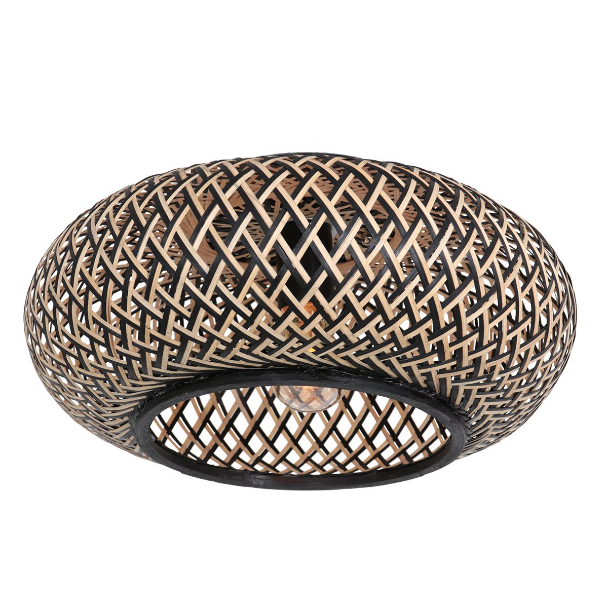 Plafondlamp Maze 3129BE – bamboe sfeerlamp met speels licht