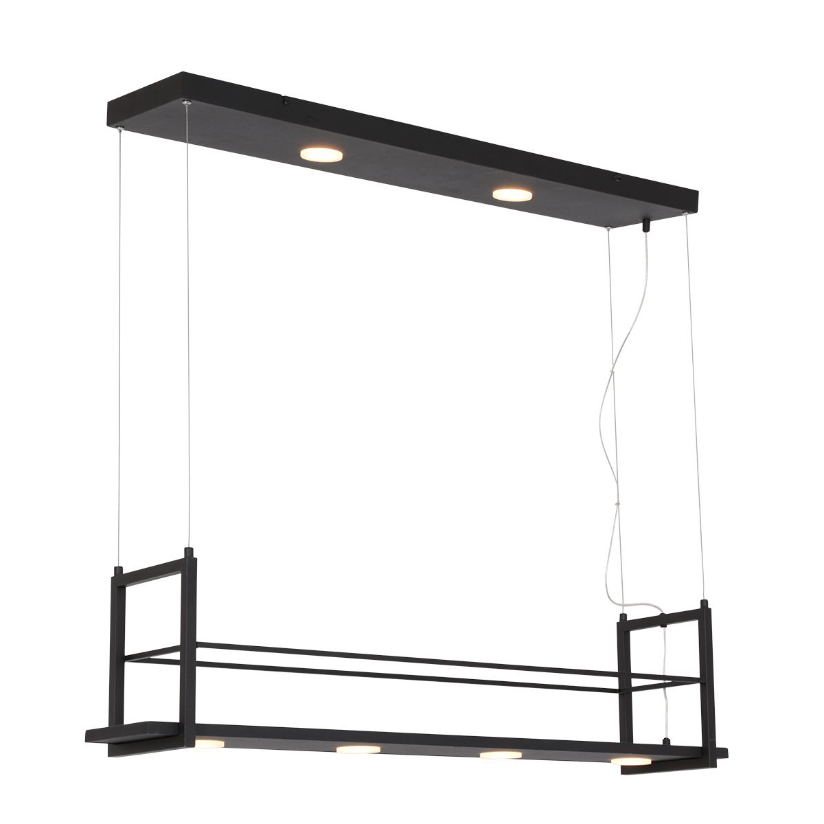 Hanglamp Tor 3298ZW – zwarte designlamp met plateau en LED
