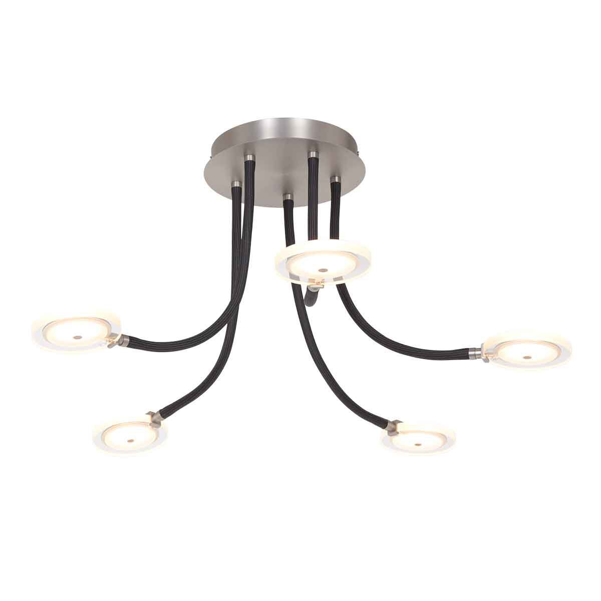 Plafondlamp Turound 3375ST – stalen lamp met glas en LED