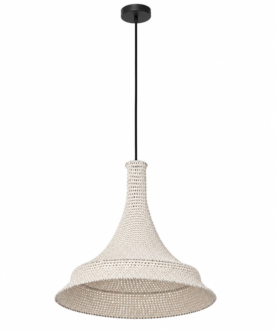 Witte oosterse hanglamp Marrakesch 3394W handgeknoopt