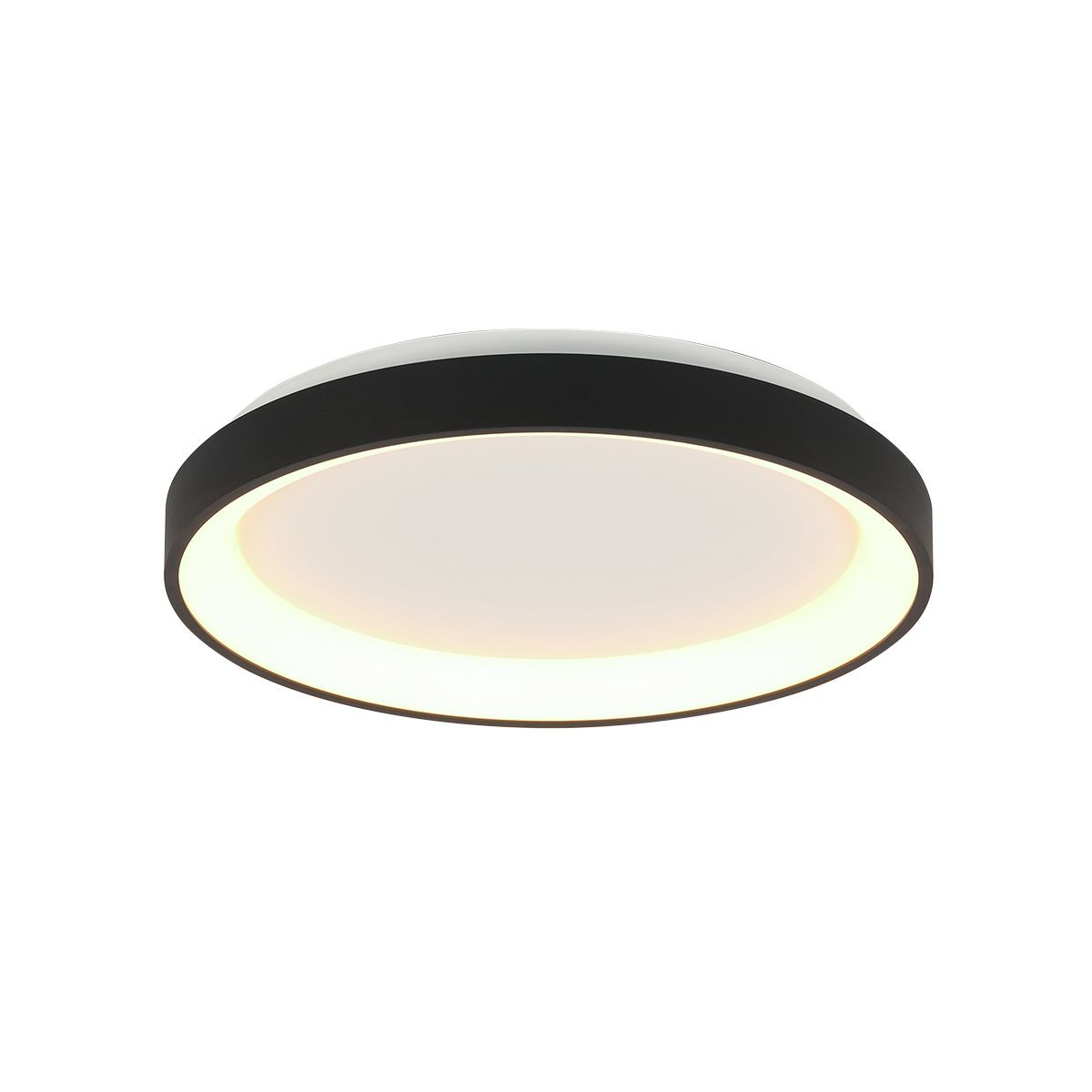 Plafondlamp Ringlede 3690ZW zwarte LED lamp Ø28 cm met uplight