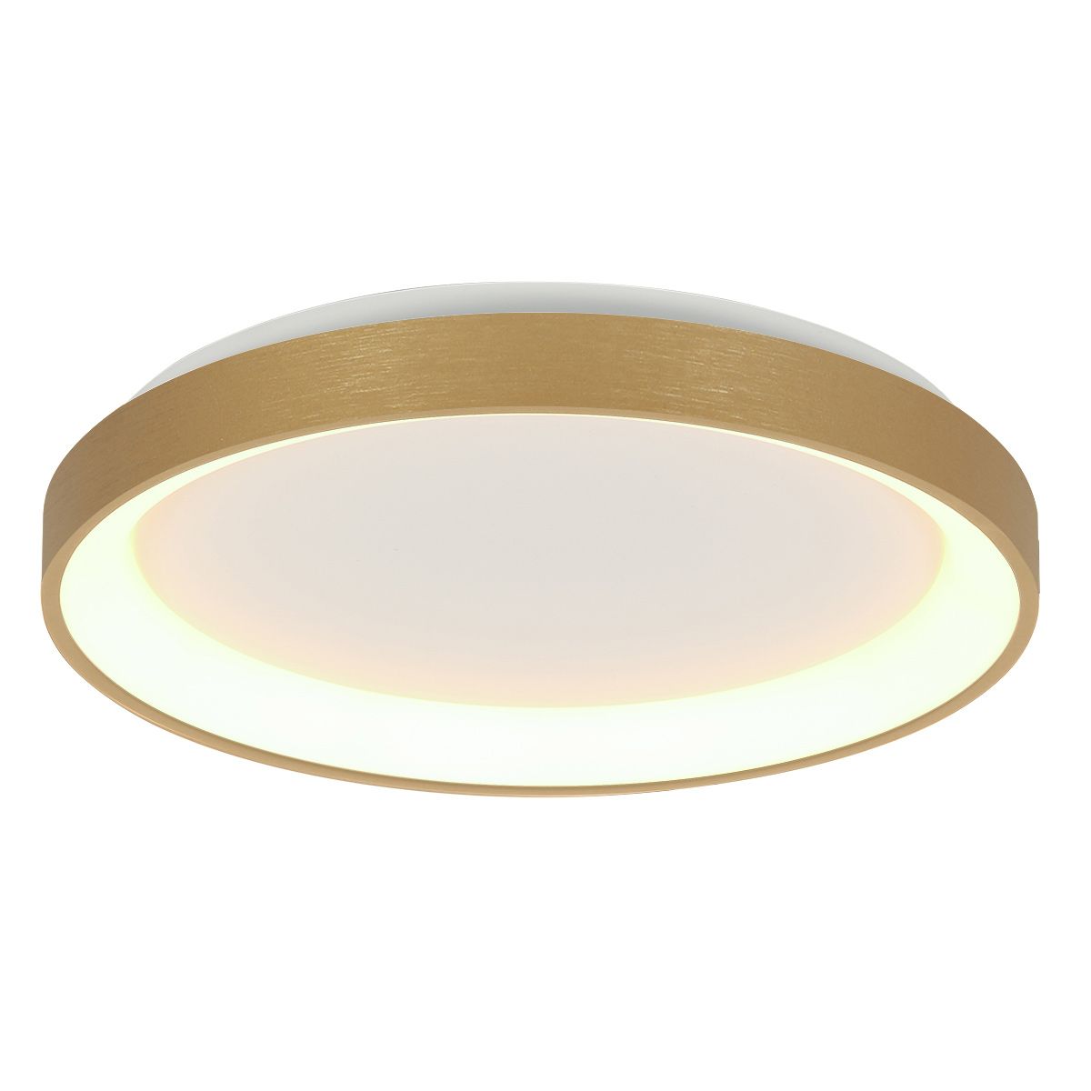 Plafondlamp Ringlede 3691GO gouden LED lamp Ø38 cm met uplight