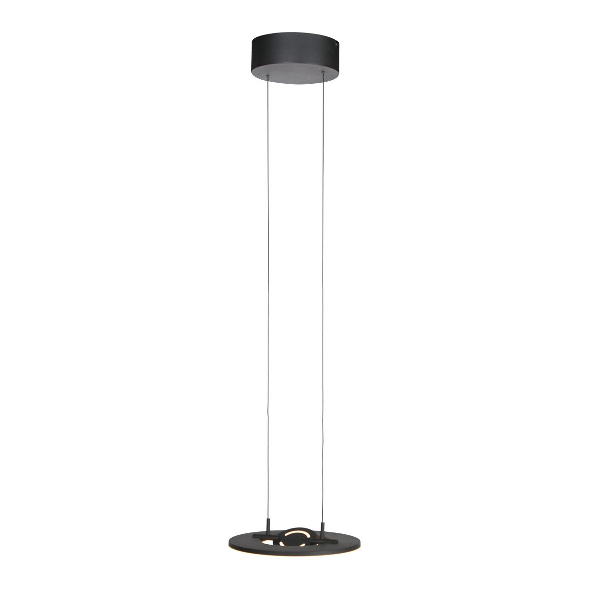 Zwarte hanglamp Soleil 4140ZW met lift systeem