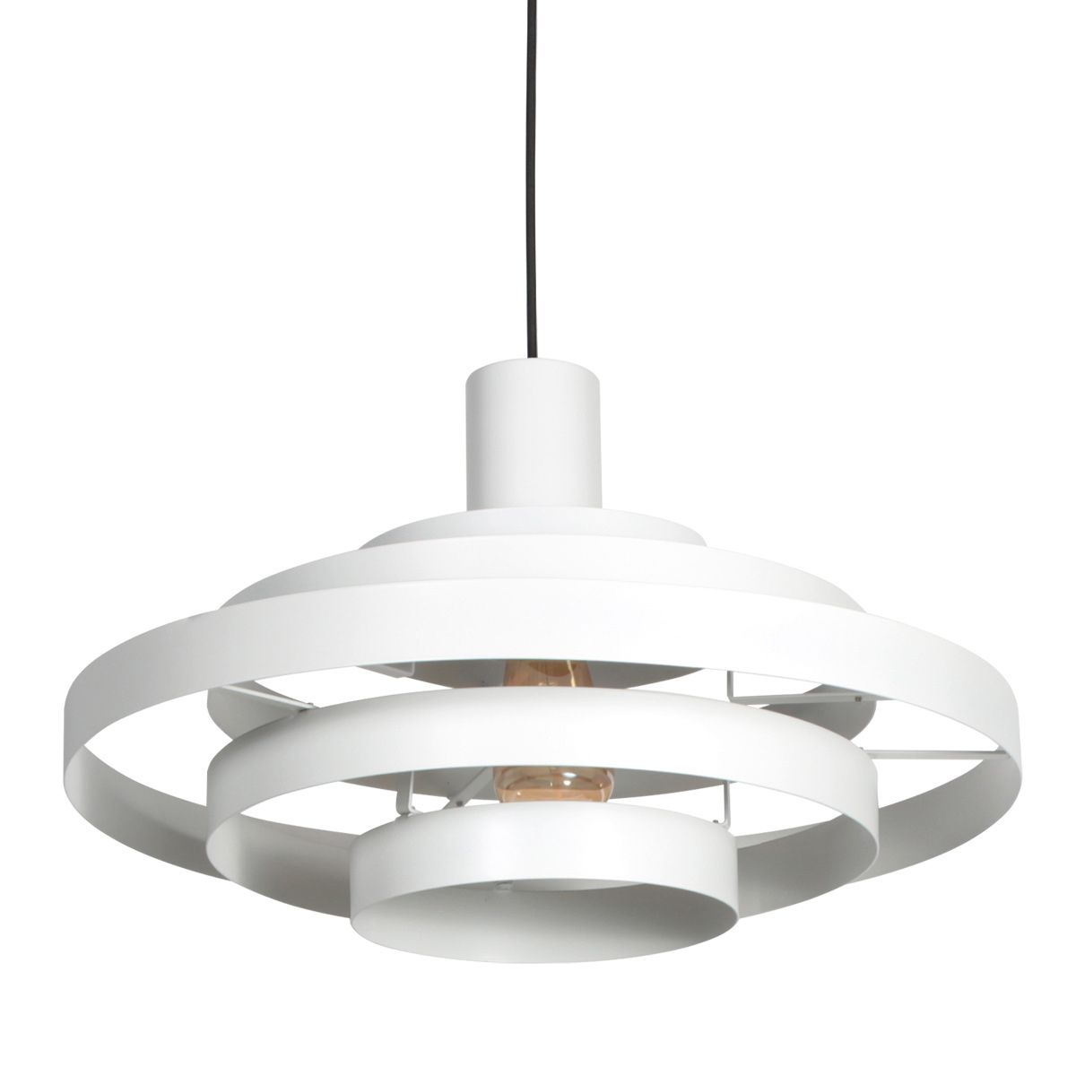 Hanglamp Halo Cirque 4217W wit met open metalen ringen