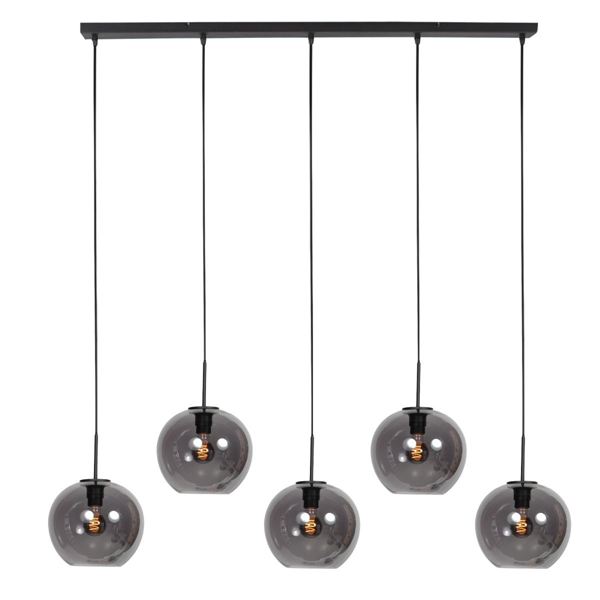 Sferio 4285ZW – langwerpige hanglamp met stijlvolle smoke glazen