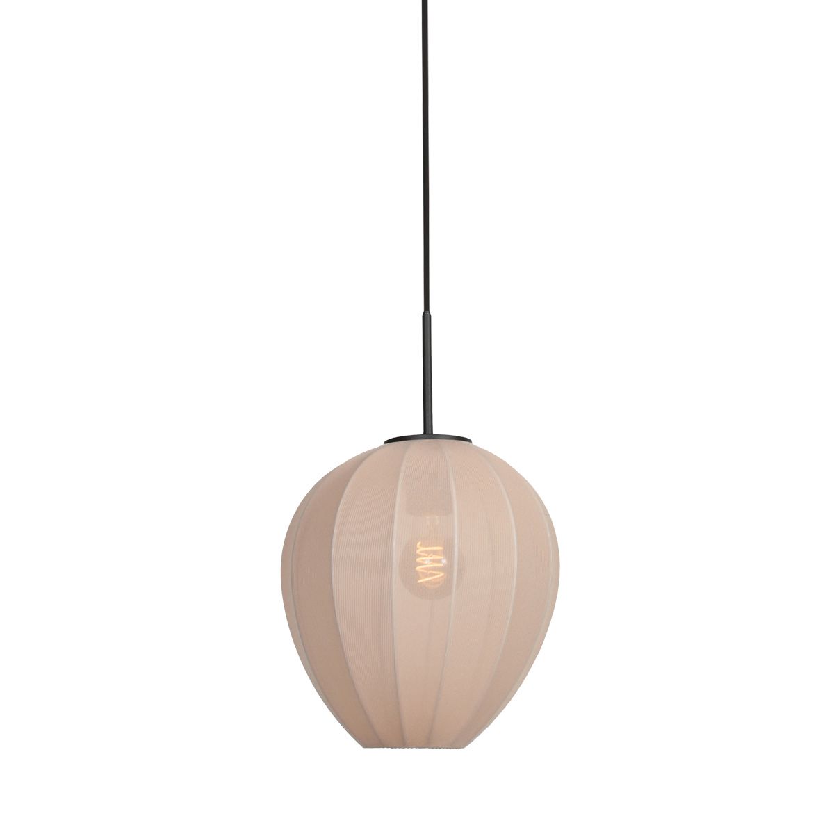 Hanglamp Silura 4298ZW 1-lichts met crème linnen kapje