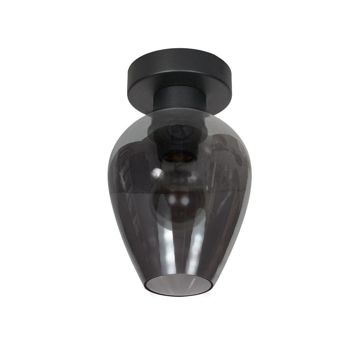 Plafondlamp Drovia 4372ZW met smoke glas en moderne look