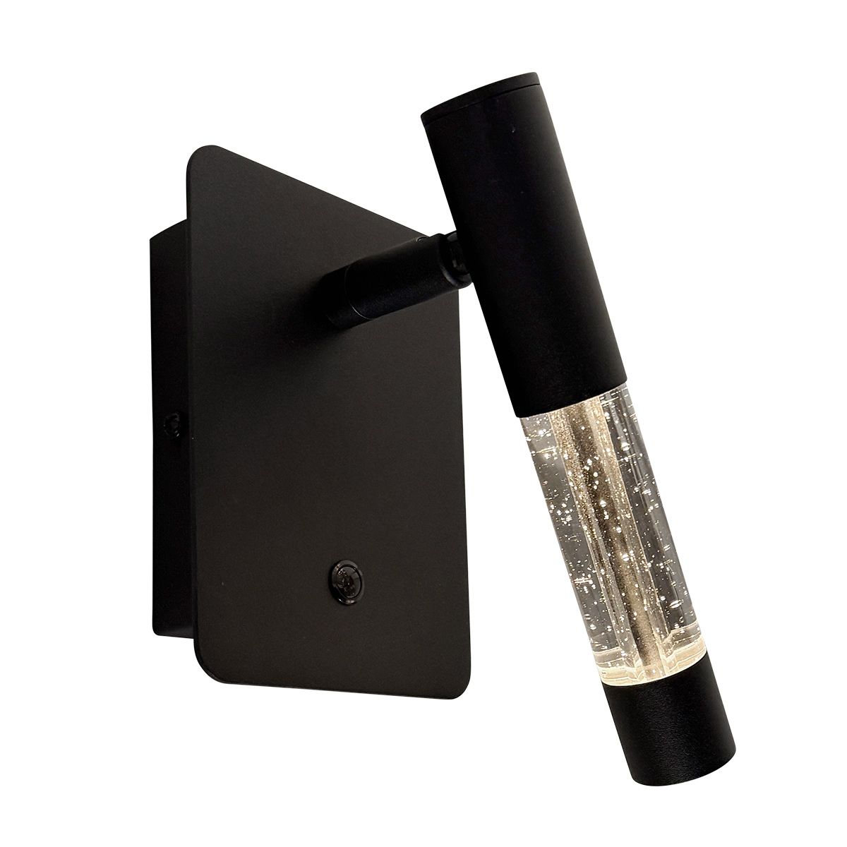 Wandlamp Alisio 4594ZW luxe glas in zwart met pushdimmer