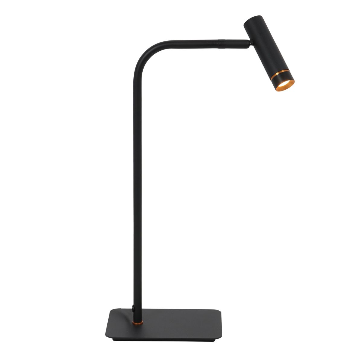 Tafellamp Lumo 4606ZW - zwarte verstelbare leeslamp met LED