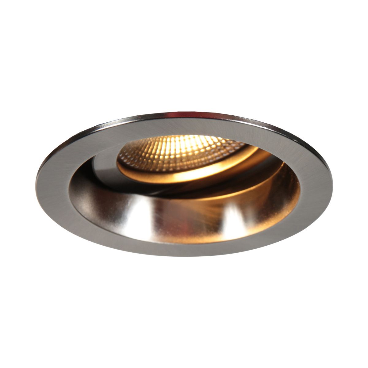 Pelite 4705ST – Staalkleurige inbouwspot met twee lichtstanden