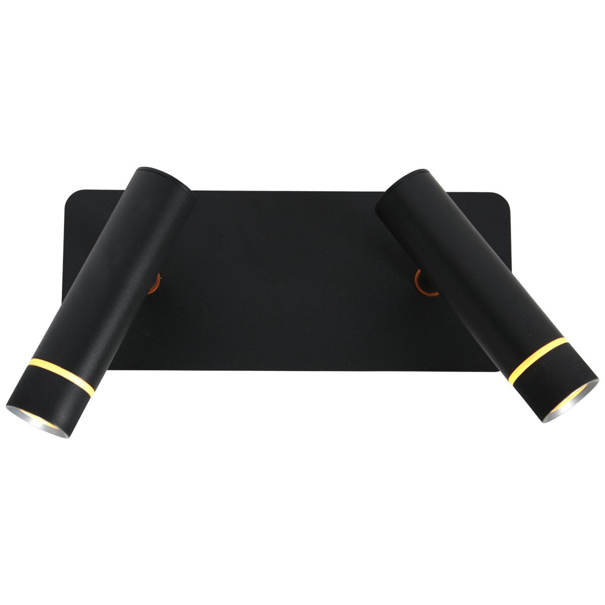 Wandlamp Volari 4713ZW zwart 2-lichts met warme LED