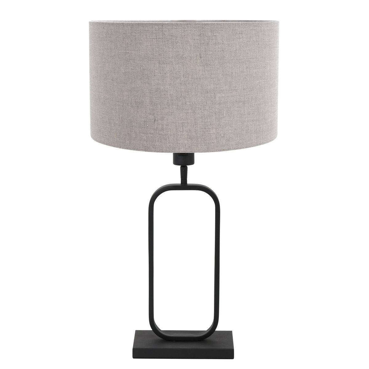 Tafellamp Stang 4810ZW met grijze linnen kap voor sfeerlicht