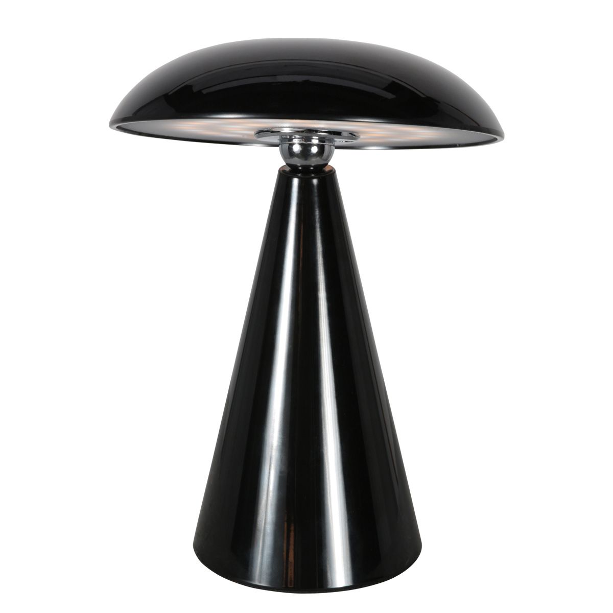Tafellamp Mush 4856ZW - glanzende zwarte oplaadbare sfeerlamp