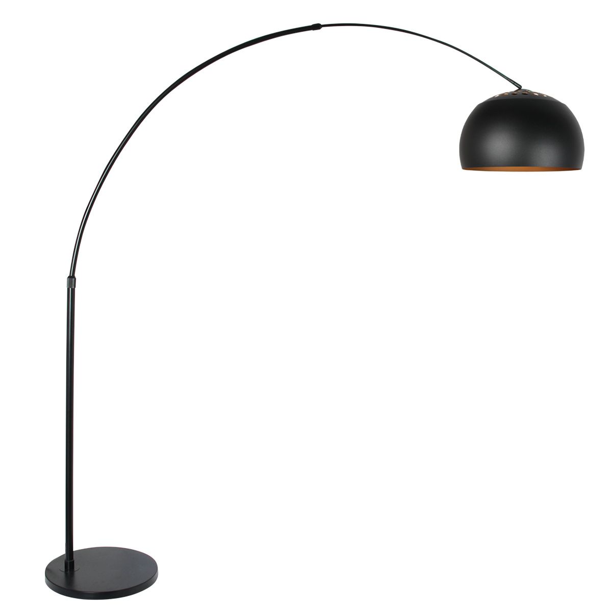 Vloerlamp Globe Black 4911ZW booglamp zwart/goud E27