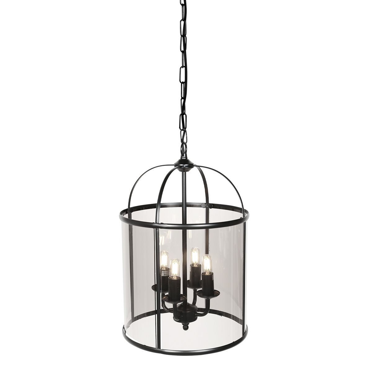 Hanglamp Pimpernel 5972ZW zwart met rookglas Ø25 cm