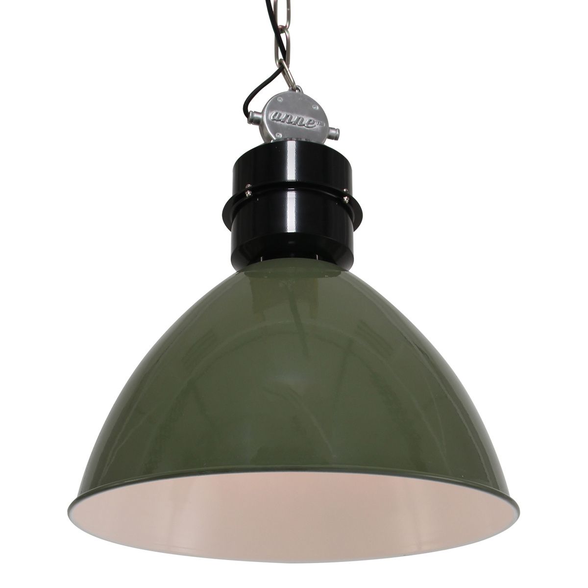 Olijfgroene Hanglamp Frisk 7696G – Stoer en Landelijk Design
