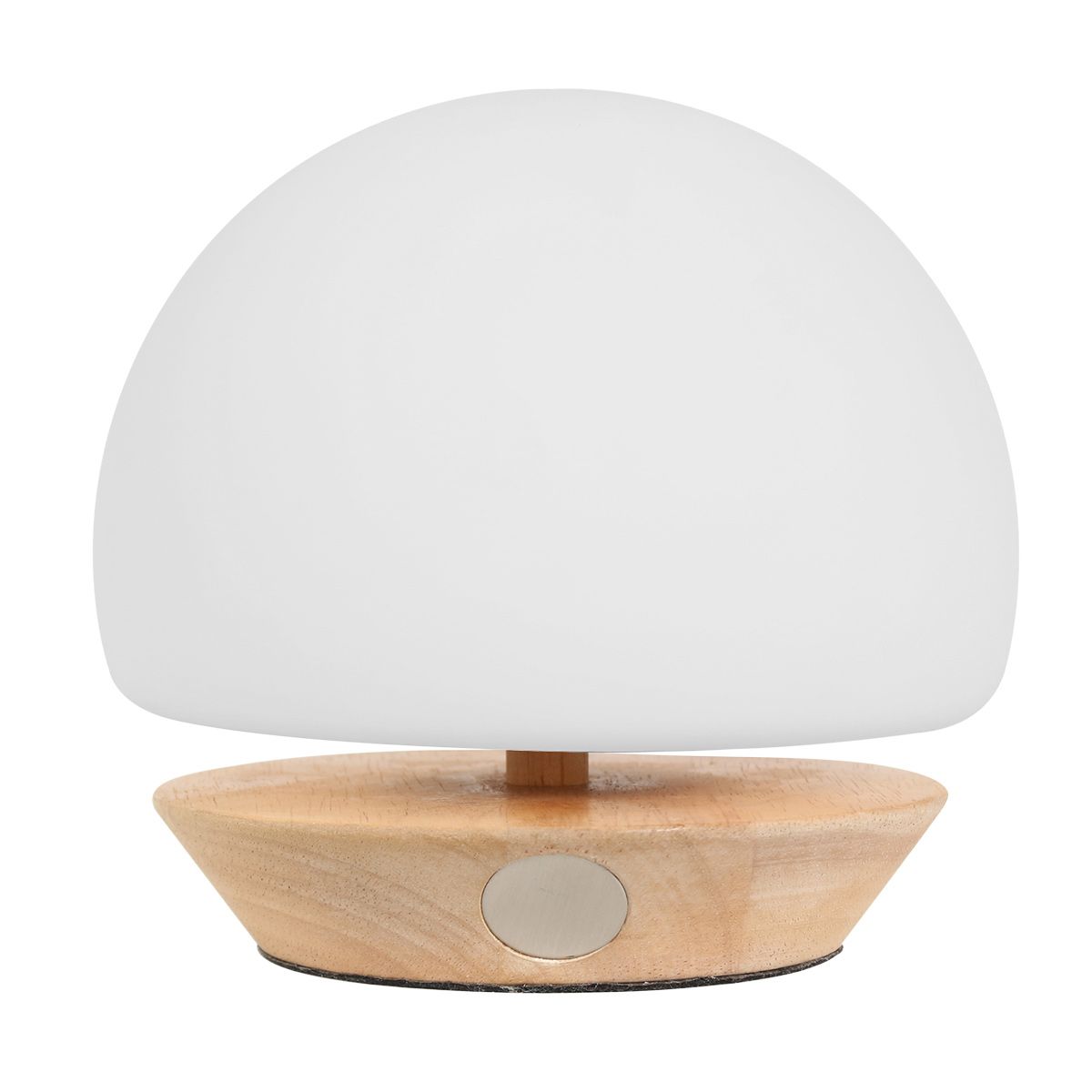 Tafellamp Ancilla 7932BE beuken met wit glas 3 stappen dimbaar