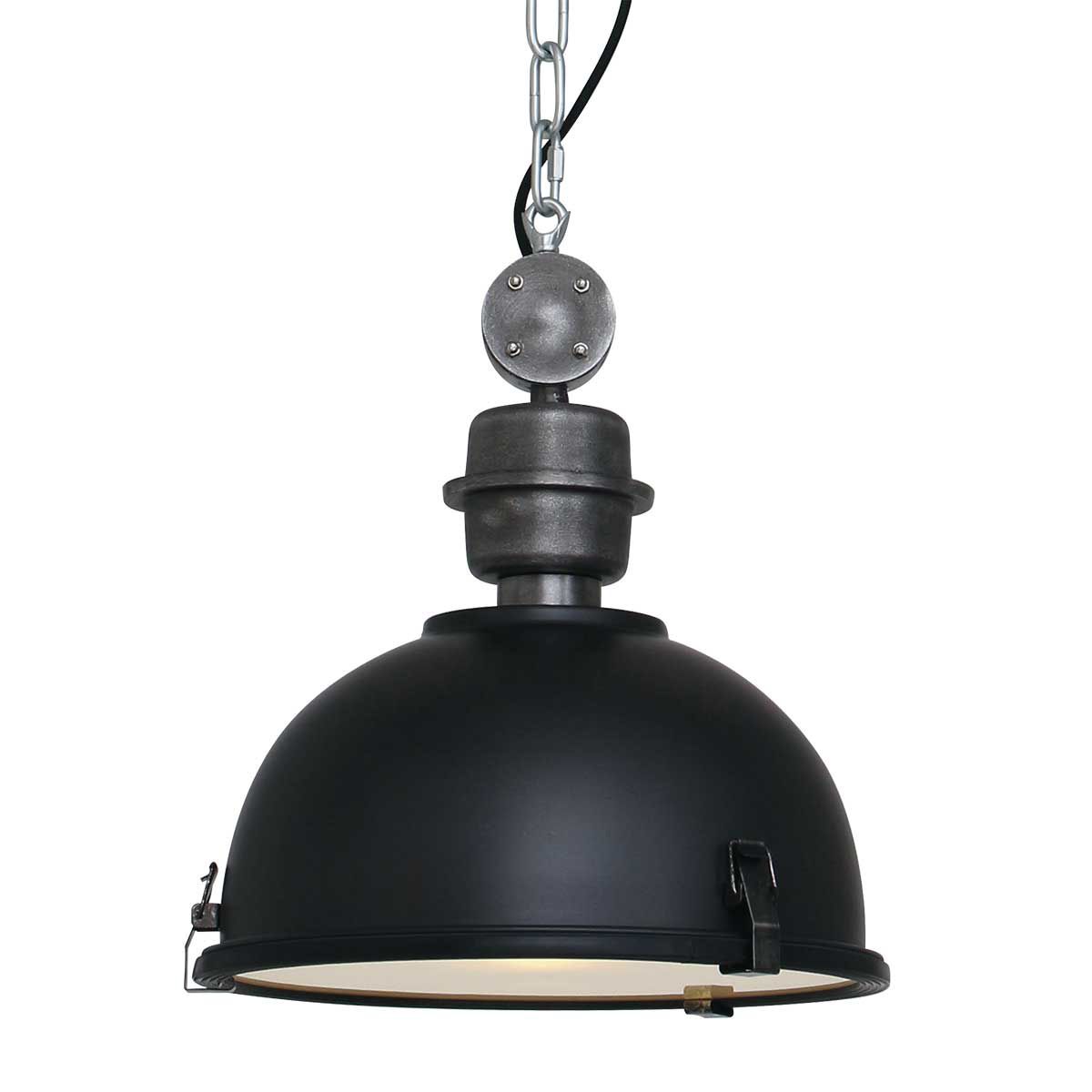 Hanglamp Bikkel 7978ZW - zwarte industriële blikvanger Ø32
