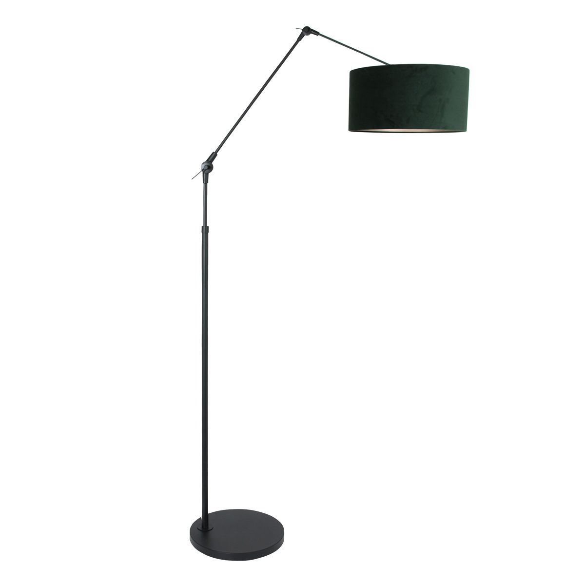 Vloerlamp Prestige Chic 8115ZW met groene velours kap