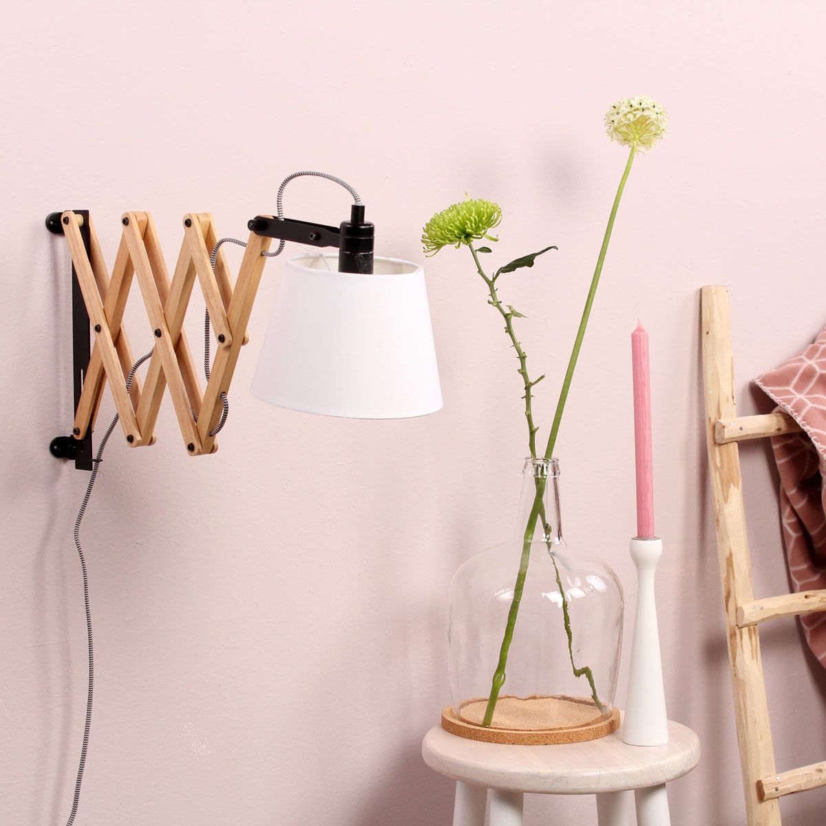Wall lamp Dion 8852BE with extendable arm E14 fitting