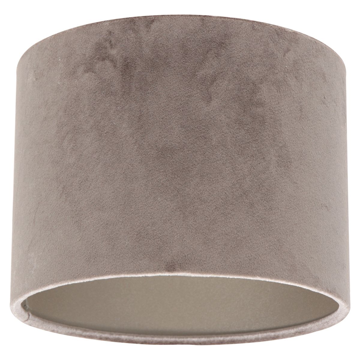 Grijs/Taupe Velours Lampenkap K3084GS ⌀20cm met E27 support.