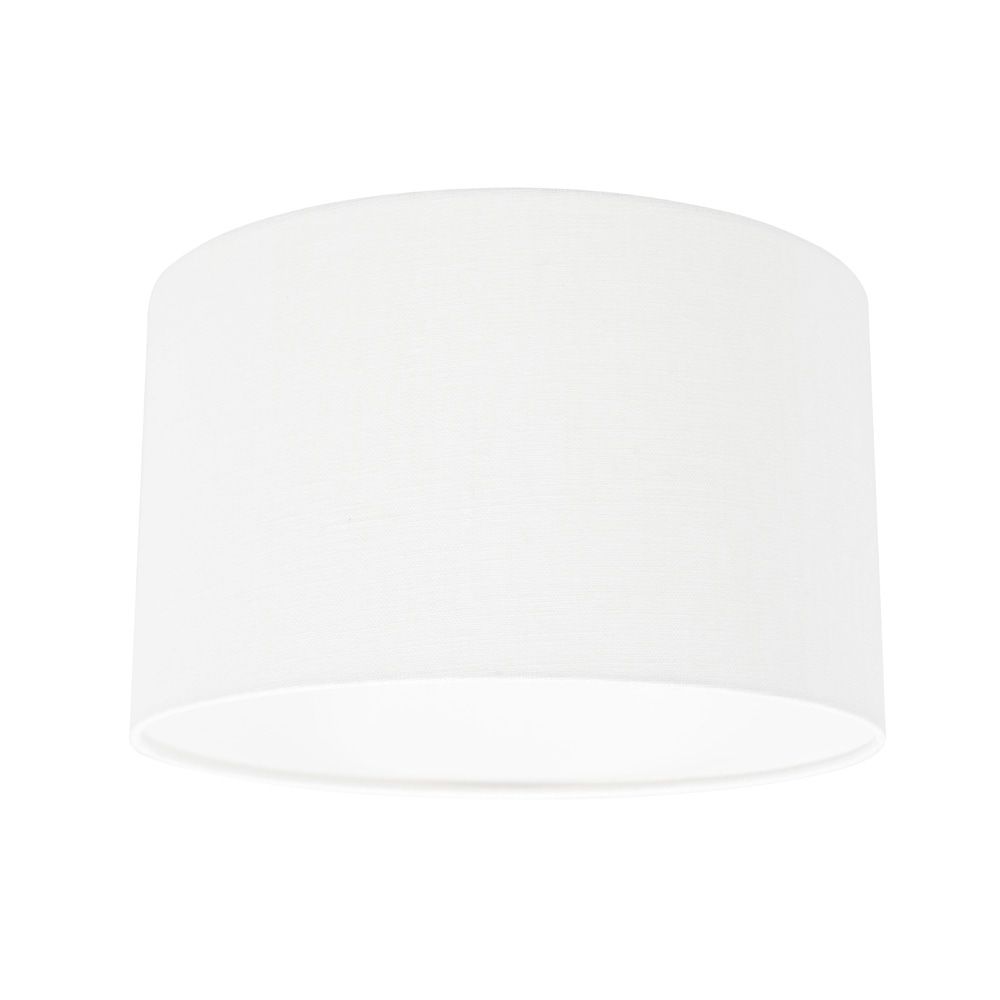 Wit grof Linnen Lampenkap K7396QS Ø 30cm met E27 support
